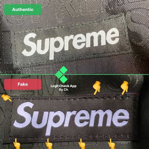 real supreme bag vs fake|authentic supreme vs fake logo.